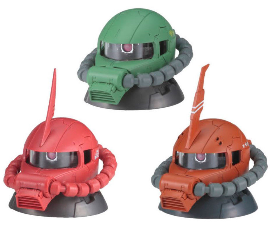 Bandai Gundam Exceed Model Zaku Head 2 Collection Gashapon Blue Japanese Anime Apvalus Gundam